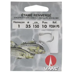 RAGOT Bas De Lignes / Lignes Montées|Montages / Hameçons-10 hameçons montés mer water queen étame renverse