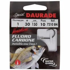RAGOT Surfcasting|Bas De Lignes / Lignes Montées-10 hameçons montés water queen flurocarbon + vanadium spécial daurade