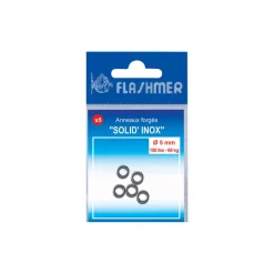 FLASHMER Montages / Hameçons-Anneaux soudés forges solid'inox (x5)
