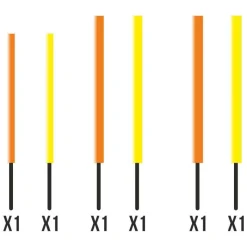 GARBOLINO Flotteurs-Antennes Pack de 6 Antennes Insert Court Plastique Creuse 1.5/2/2.5mm