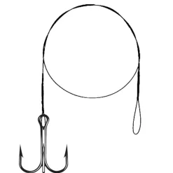 CANNELLE Hameçons Et Montages-Avancon acier carnassier megaflex 40cm 7.5kg triple (x3)