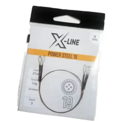 X-LINE Découverte Pêche Du Carnassier|Hameçons Et Montages-Bas de ligne acier carnassier power steel 19 brins 27cm (x3)
