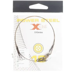 X-LINE Carnassier Au Posé-Bas de ligne acier carnassier power steel 19 brins 40cm + ham. ryder (x3)