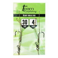 TEAM CARPFISHING Acc.Montages/Hameçons|Découverte Pêche À La Carpe-Bas de ligne carpe standard boilie rig 30 lbs x 2