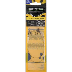 SPRO Hameçons Et Montages-Bas de ligne monté carnassier matt black leader 1x1 titanium (x1)