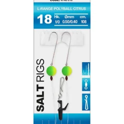 SPRO Surfcasting|Bas De Lignes / Lignes Montées-Bas de Ligne Salt Rig L-Range Polyball Citrus 1/0
