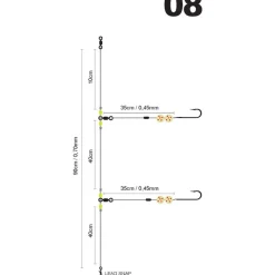 SPRO Surfcasting|Bas De Lignes / Lignes Montées-Bas de Ligne Salt Rig Polyball Fluoro Ghost 1/0