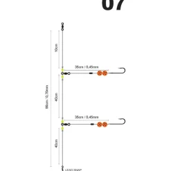 SPRO Surfcasting|Bas De Lignes / Lignes Montées-Bas de Ligne Salt Rig Polyball Fluoro Orange 1/0