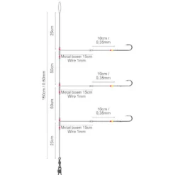SPRO Bas De Lignes / Lignes Montées-Bas de Ligne Salt Rig Metal Boom Worm