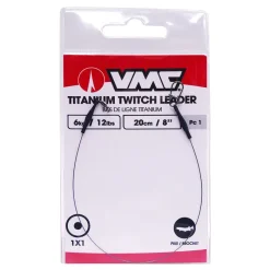 VMC Hameçons Et Montages-Bas de ligne Titanium Twitch Leader 20cm (x1)