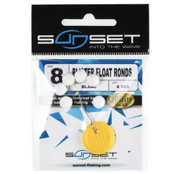 SUNSET Montages / Hameçons-Blister Float ronds blanc