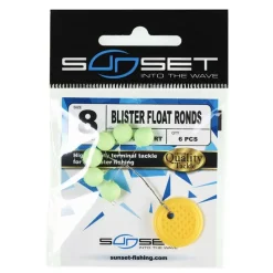 SUNSET Montages / Hameçons-Blister Float ronds phospho vert