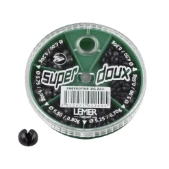 LEMER Plombs-Boite de plombs fendus coup 6 cases chevrotine zig zag