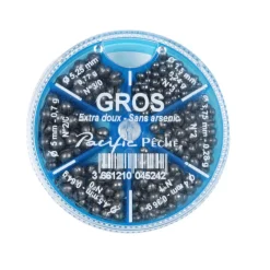 LEMER Lignes Et Accessoires De Montage|Plombs-Boite de plombs fendus 6 cases super doux gros