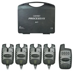 TEAM CARPFISHING Découverte Pêche À La Carpe|Détection-Coffret 4 détecteurs carpe process vx + centrale