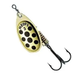 MEPPS Leurres À Truite|Leurres-Cuillère tournante carnassier aglia or points noirs (x2)