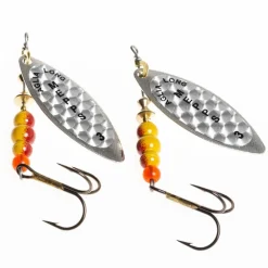 MEPPS Leurres À Truite|Leurres-Cuillère Tournante Aglia Longue Rainbow Argent (x2)