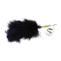 MEPPS Leurres|Leurres-Cuillère Tournante Giant Marabou Argent Noir (x1)