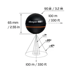 DEEPER Électronique-PRO+ V2, sondeur sans fil avec GPS génération 2