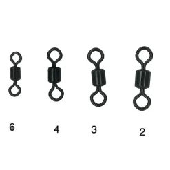 MACK2 Acc.Montages/Hameçons-Emerillons baril carpe black mat swivel x 25