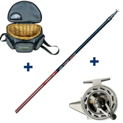 PACIFIC PECHE Packs & Ensembles-Ensemble Garbolino Canne Téléréglable 3m80 + Moulinet Capoté + Panier Truite