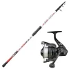SUNSET Surfcasting|Packs Et Ensembles-Ensemble Surfcasting Télescopique Freeport SW 3.90m (max 200g) + moulinet Sunhopper SWF 601Fd