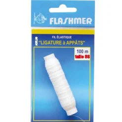 FLASHMER Montages / Hameçons-Fil elastique ligature à appats fragiles 100 m taille s