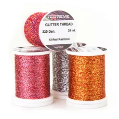 TEXTREME Fly Tying-Fil Irisé Glitter Thread 230 Den. 35 mètres