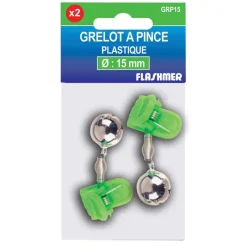 FLASHMER Equipements-Grelot Pince Plastique Nickelé Ø15mm