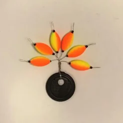 FIQUET Lignes Et Accessoires De Montage-Guide Fil Truite Autobloquant Rigoval Jaune/Orange (x6)