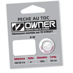 OWNER Lignes Et Accessoires De Montage-Hameçon monté truite toc teigne (x10)