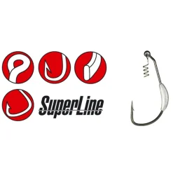 GAMAKATSU Hameçons Et Montages-Hameçon texan plombé carnassier weighted superline spring lock (x4)