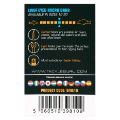 GURU Hameçons / Bas De Ligne Feeder-Hameçons F1 Eyed LWG FEEDER