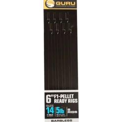 GURU Hameçons-Hameçons montés coup f1 pellet pole rigs 15cm (x8)