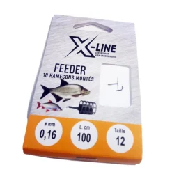 X-LINE Hameçons / Bas De Ligne Feeder-Hameçons montés coup x line feeder (x10)