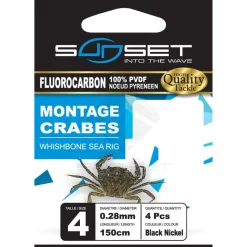 SUNSET Montages / Hameçons-Hameçons montés Hm Rs compétition montage crabe / fluoro