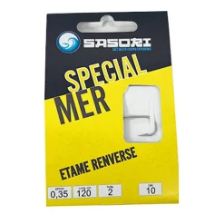 SASORI Surfcasting|Montages / Hameçons-Hameçons Montés Special Mer Etamé Renversé 120cm (x10)