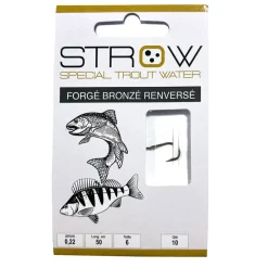 STROW Lignes Et Accessoires De Montage-Hameçons montés Forgé bronzé renversé 50cm