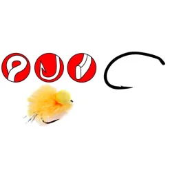 GAMAKATSU Fly Tying-Hameçons mouche c12 black (x25)