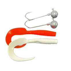 OVERFIGHT Leurres-Kit Leurres Silure Kit Cat Twister (x2) + Jighead (x2)