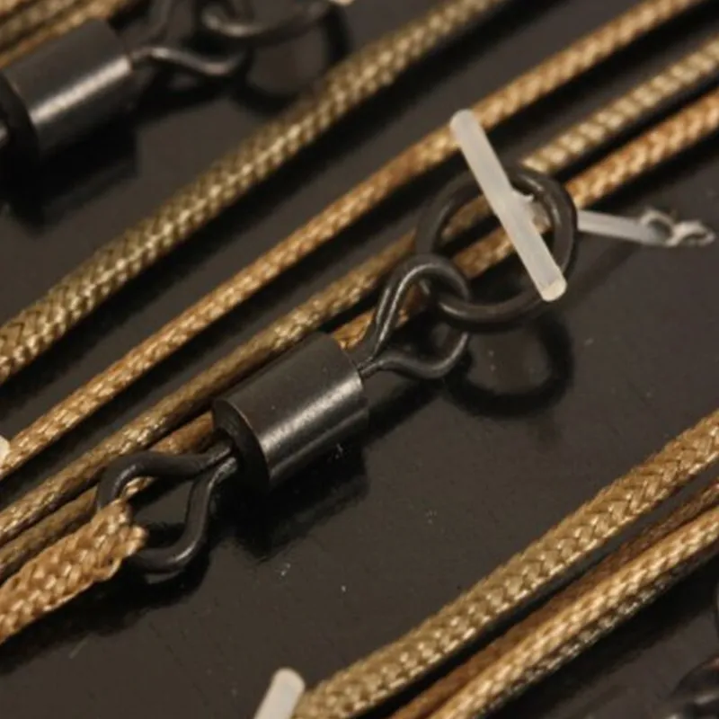 KORDA Acc.Montages/Hameçons-Leadcore carpe leader ring swivel - 3 par pack - 1 m