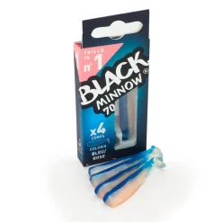 FIIISH Leurres À Truite|Pêche Aux Leurres-Leurre souple corps black minnow 70 7cm (x4)