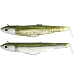FIIISH Leurres À Truite|Pêche Aux Leurres-Leurre souple double combo (2 leurres montés) black minnow 90 shore 9cm 5g