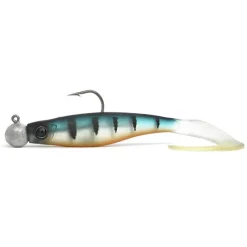 HYPERLASTICS Leurres-Leurre Souple Monté Grub Curlyminn 15cm, Jighead 14g