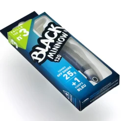 FIIISH Leurres|Pêche Aux Leurres-Leurre Souple Shad Combo Black Minnow 120 Off Shore 12cm, 25g