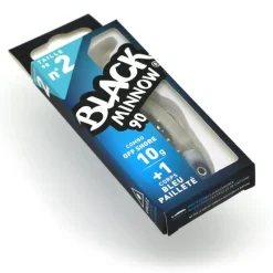 FIIISH Pêche Aux Leurres|Leurres-Leurre Souple Shad Combo Black Minnow 90 Off Shore 9cm, 10g