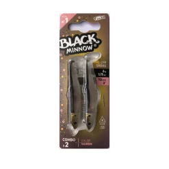 FIIISH Leurres À Truite|Leurres-Leurre Souple Shad Double Combo Offshore Black Minnow 70, 6g