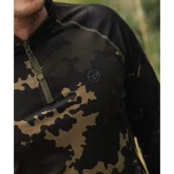 KORDA Vêtements-Maillot a manche longue Kool UPF Zip Jersey Dark Camo
