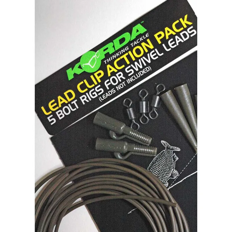 KORDA Acc.Montages/Hameçons-Montage carpe lead clip action pack