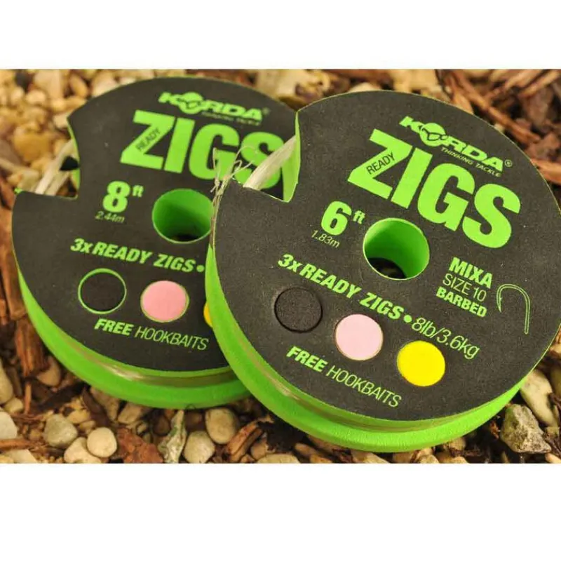 KORDA Acc.Montages/Hameçons-Montage zig rig carpe ready zigs taille 10 (x3)